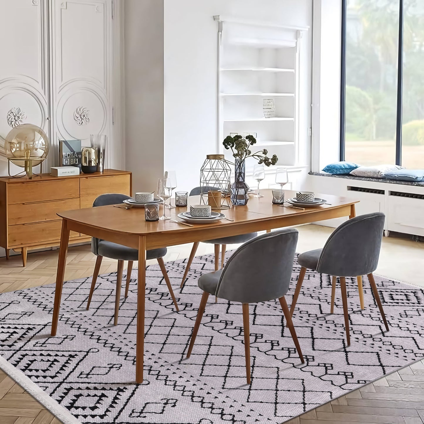 Ljuva Home Machine Washable Rug RW1801 – GRAY Soft Chenille