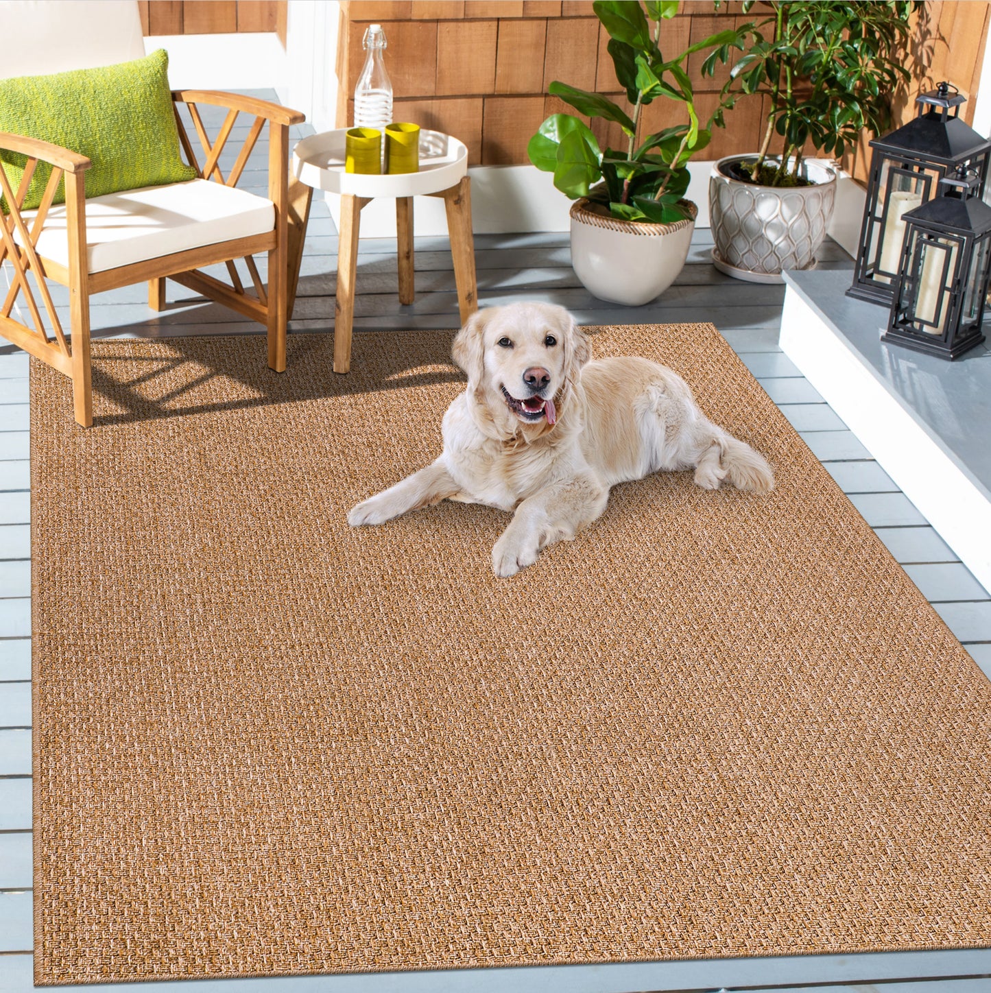 Ljuva Home Nordic Breeze Outdoor Polypropylene Rug Jord Collection 1002 - Turkish Crafted, Perfect for Swedish Homes