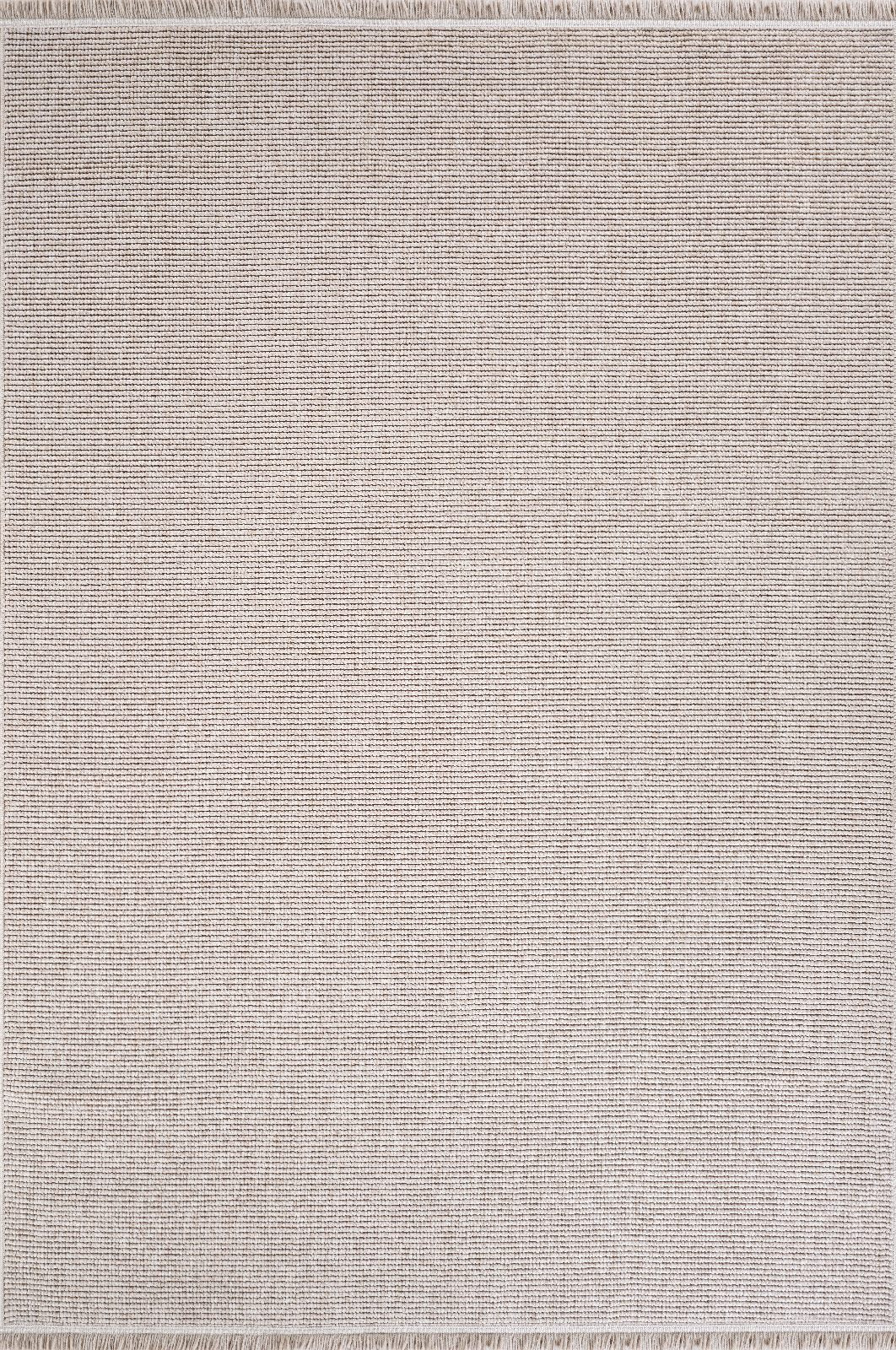 Ljuva Home White Modern Ecoloop EC001 Area Rug – 100% Polyester, Non‑Shed, Easy‑Clean, Durable | Bedroom, Study, Kids Room, Entryway