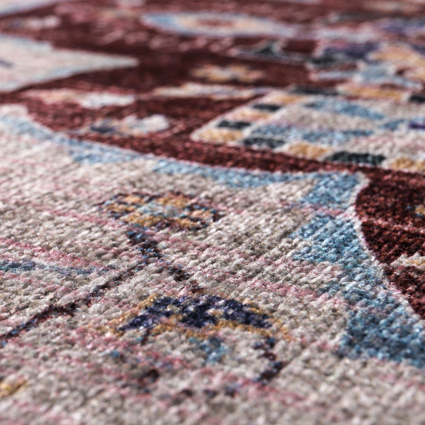 Ljuva Home RW1008 – Machine Washable Persian Medallion Rug | Traditional Oriental Vintage Carpet for Living Room, Bedroom & Dining