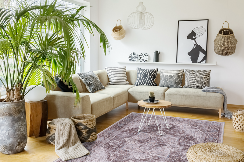 Provenance Aubergine – tvättbar matta