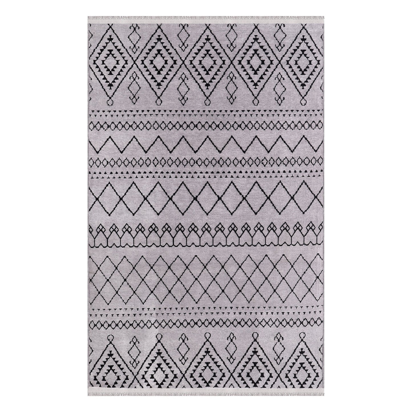 Ljuva Home Machine Washable Rug RW1801 – GRAY Soft Chenille