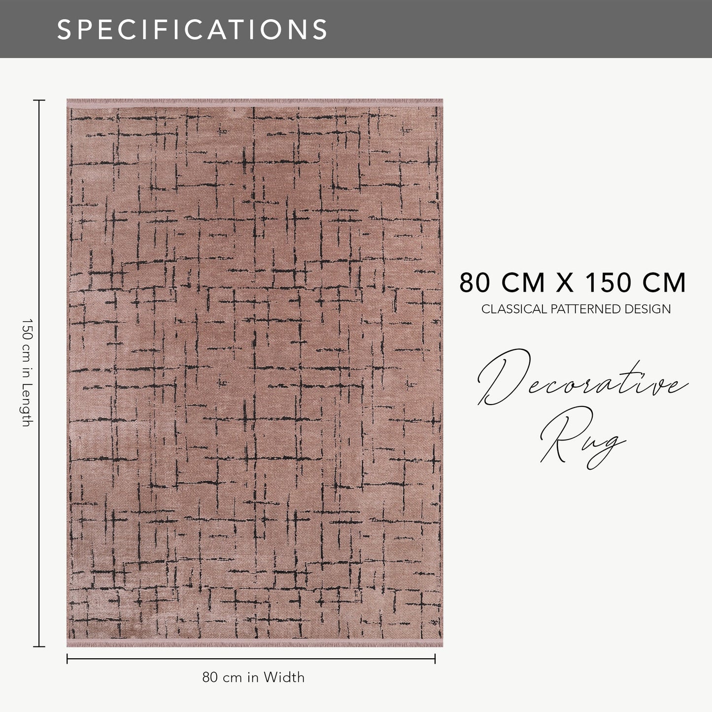 Ljuva Home Machine Washable Rug NT201 – BROWN Soft Chenille