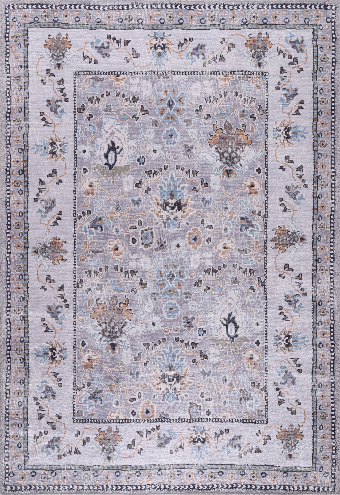 Ljuva Home Kilim Red Medallion Washable Rug Design LD0015