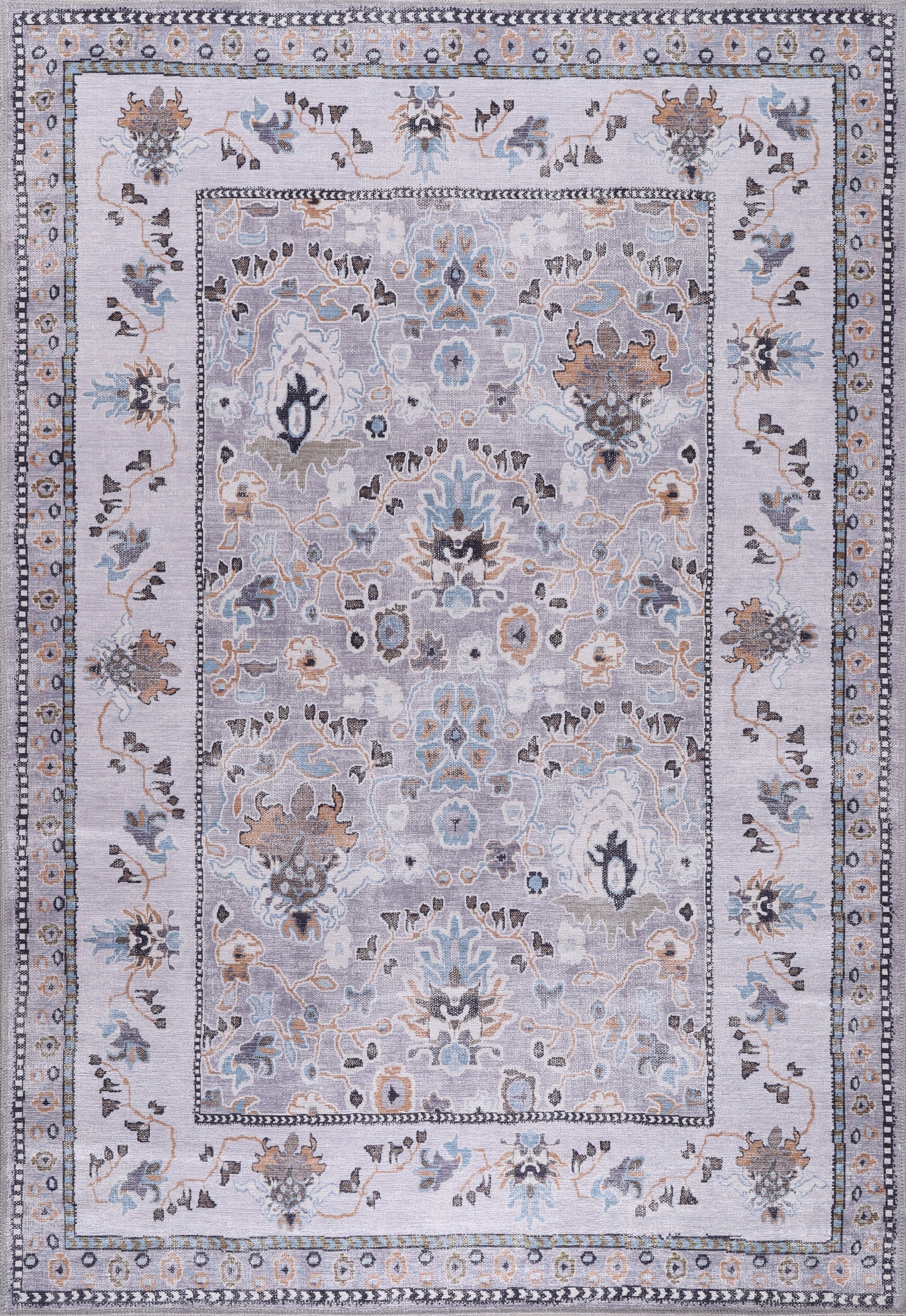 Ljuva Home Kilim Red Medallion Washable Rug Design LD0015