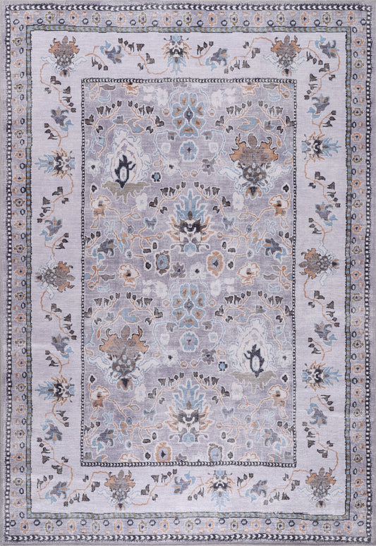 Ljuva Home Kilim Red Medallion Washable Rug Design LD0015