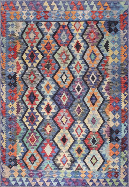 Ljuva Home – Kilim Tribal Geometric Multicolor Rug | Machine Washable Chenille Rug with Non-Slip Cotton Backing (Copy)