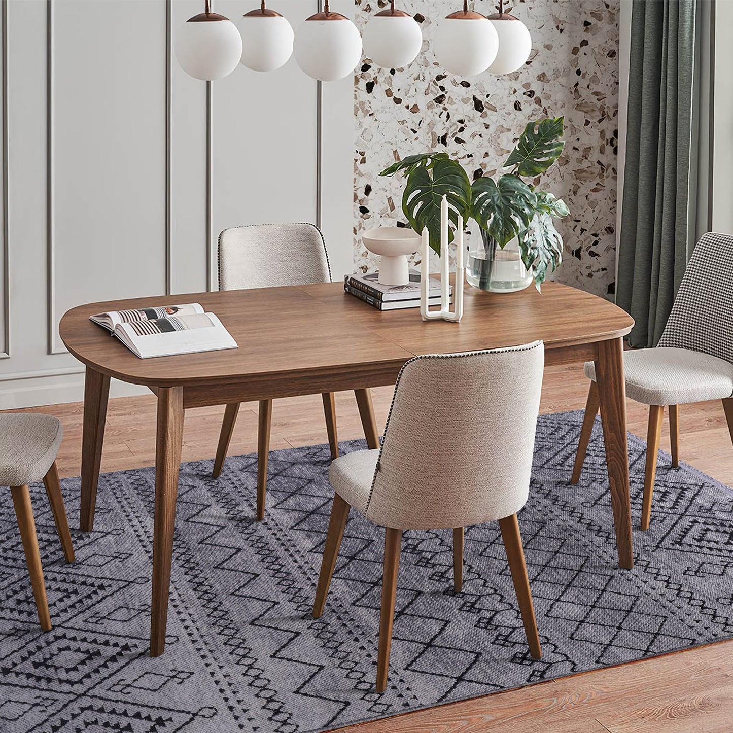 Ljuva Home Machine Washable Rug RW1801 – DARK GRAY Soft Chenille