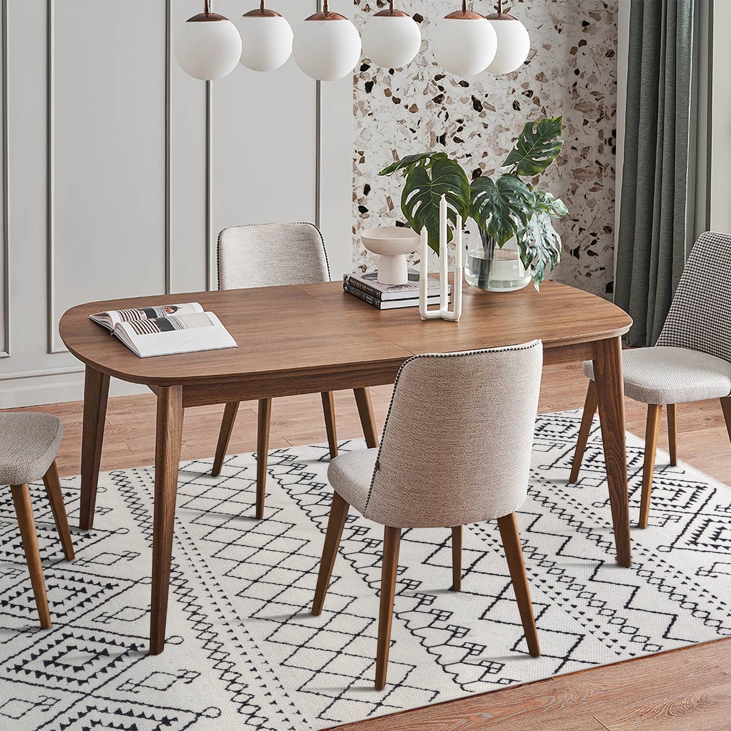 Ljuva Home Machine Washable Rug RW1801 – WHITE Soft Chenille