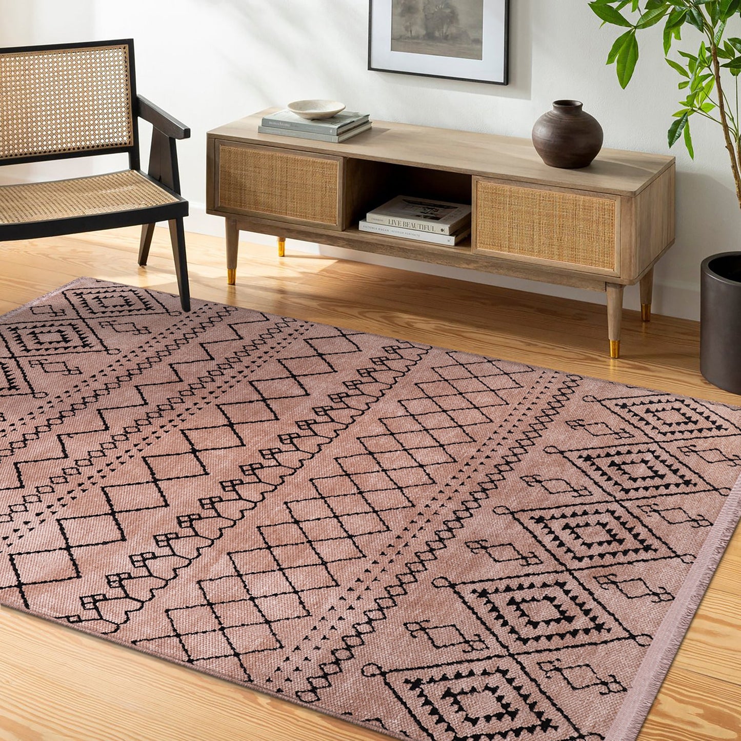 Ljuva Home Machine Washable Rug RW1801 – BROWN Soft Chenille