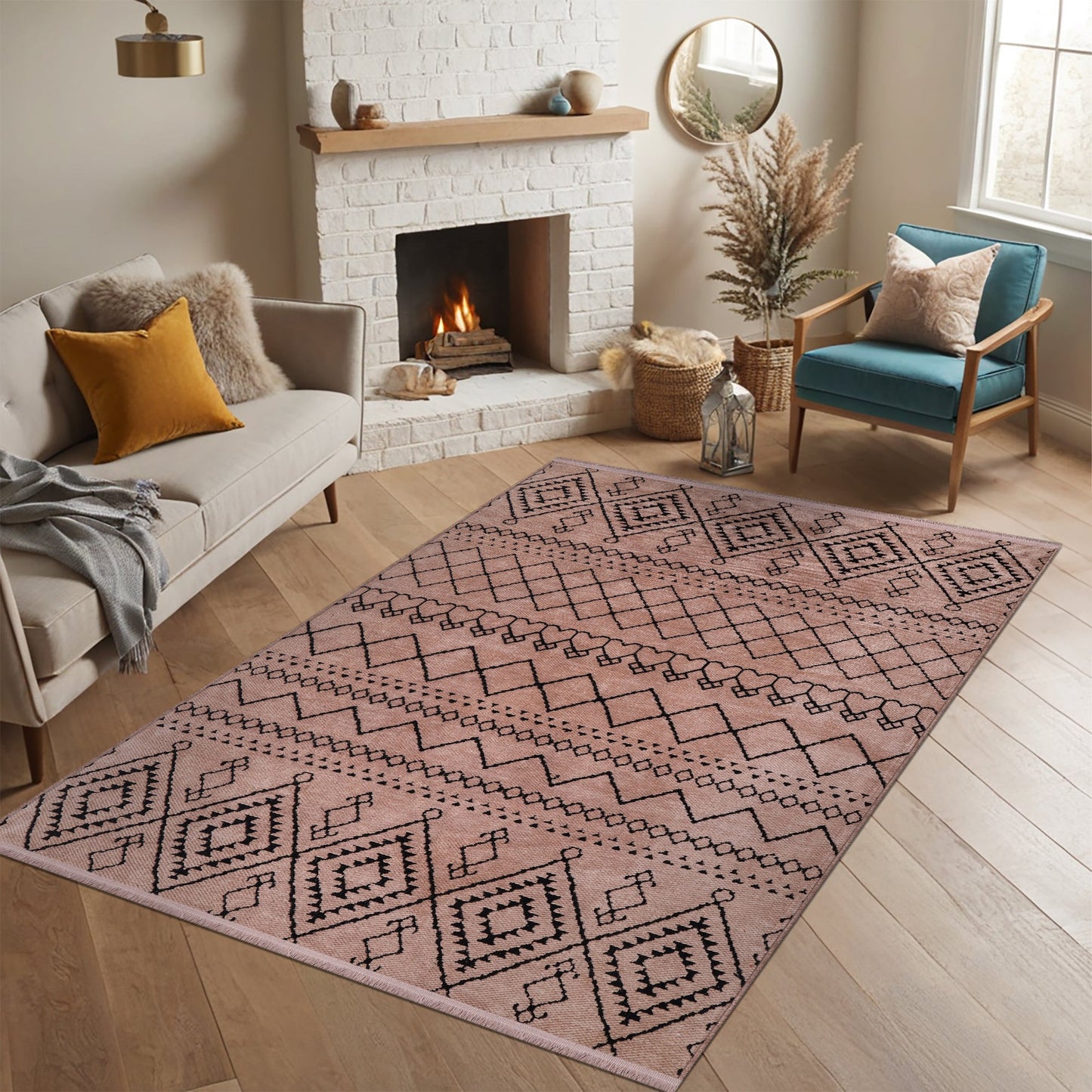 Ljuva Home Machine Washable Rug RW1801 – BROWN Soft Chenille