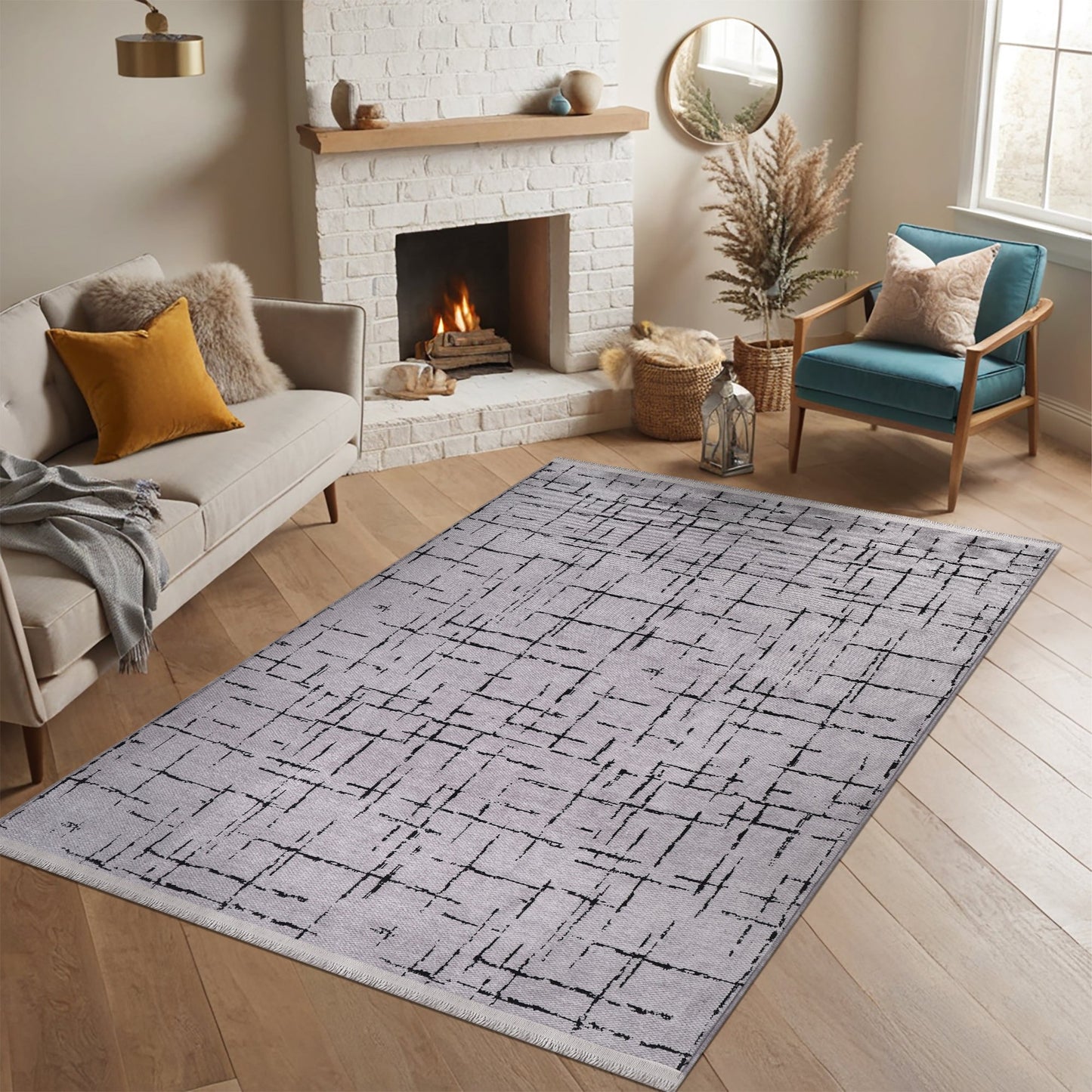 Ljuva Home Machine Washable Rug NT201 – GRAY Soft Chenille