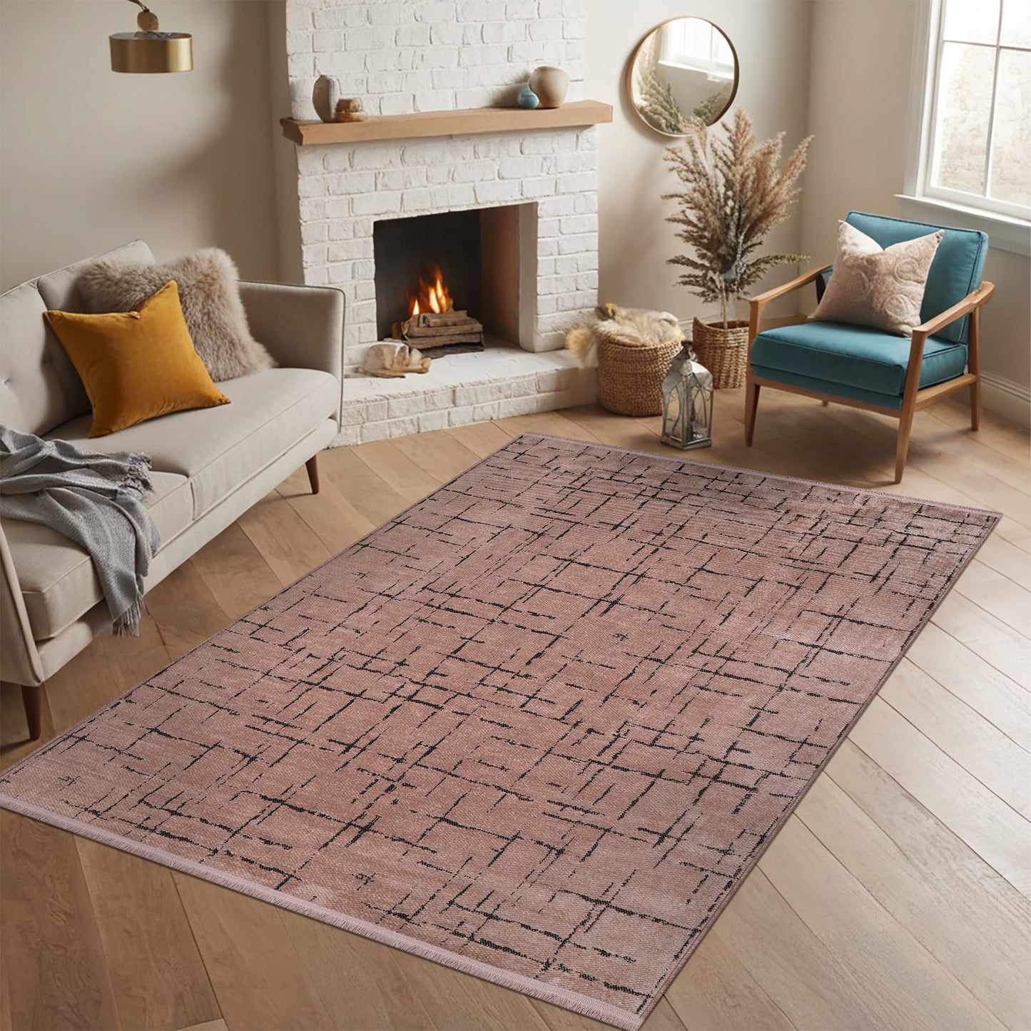 Ljuva Home Machine Washable Rug NT201 – BROWN Soft Chenille