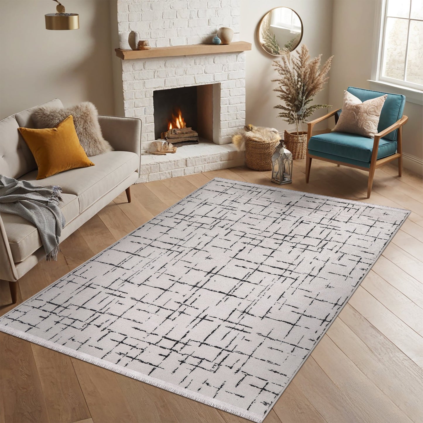 Ljuva Home Machine Washable Rug NT201 – WHITE Soft Chenille