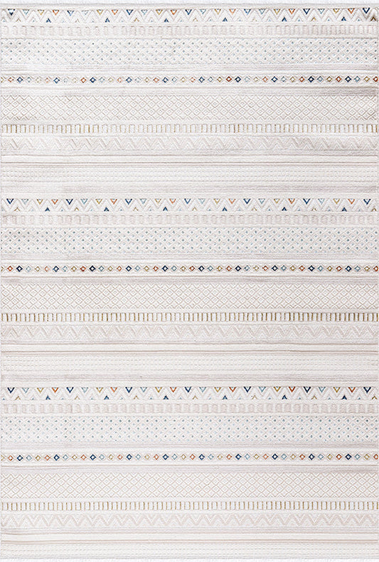 Ljuva Home Multicolor Modern Zenta ZN003 Area Rug – Acrylic and Polyester, Non‑Shed, Easy‑Clean, Durable | Bedroom, Study, Kids Room, Entryway