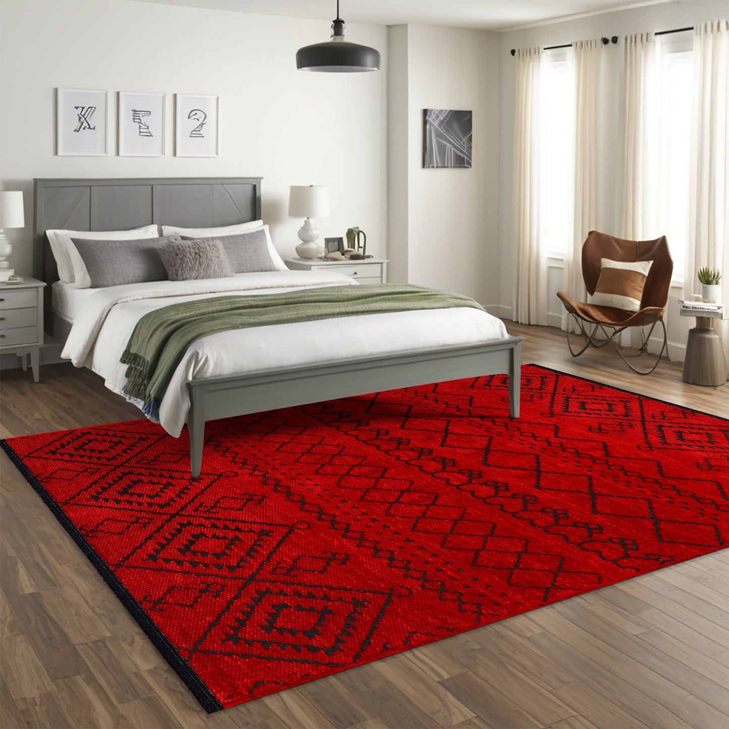 Ljuva Home Machine Washable Rug RW1801 – RED Soft Chenille