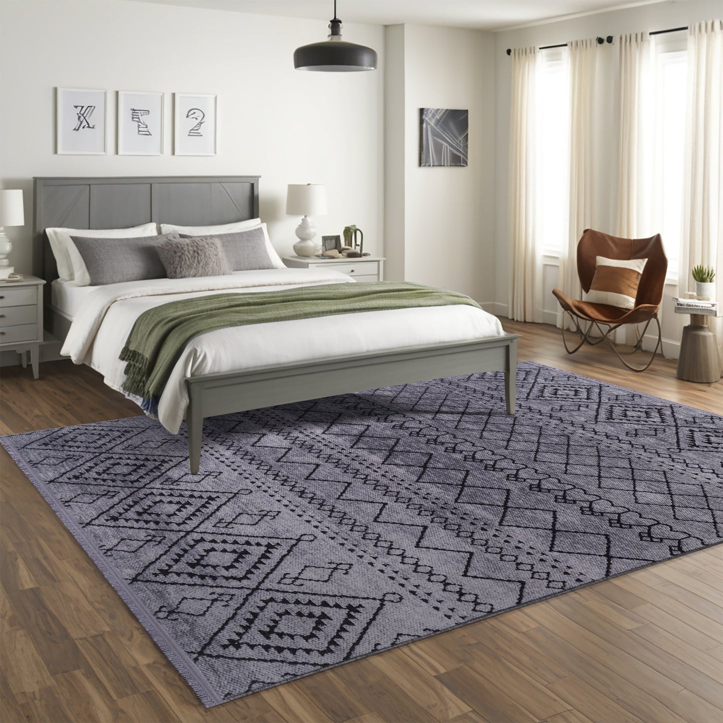 Ljuva Home Machine Washable Rug RW1801 – DARK GRAY Soft Chenille