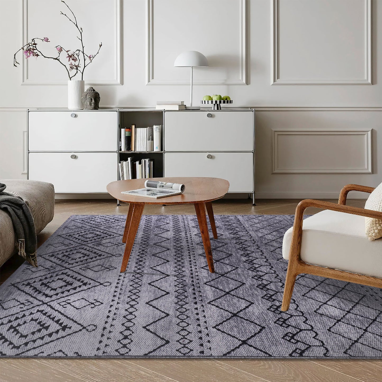 Ljuva Home Machine Washable Rug RW1801 – DARK GRAY Soft Chenille