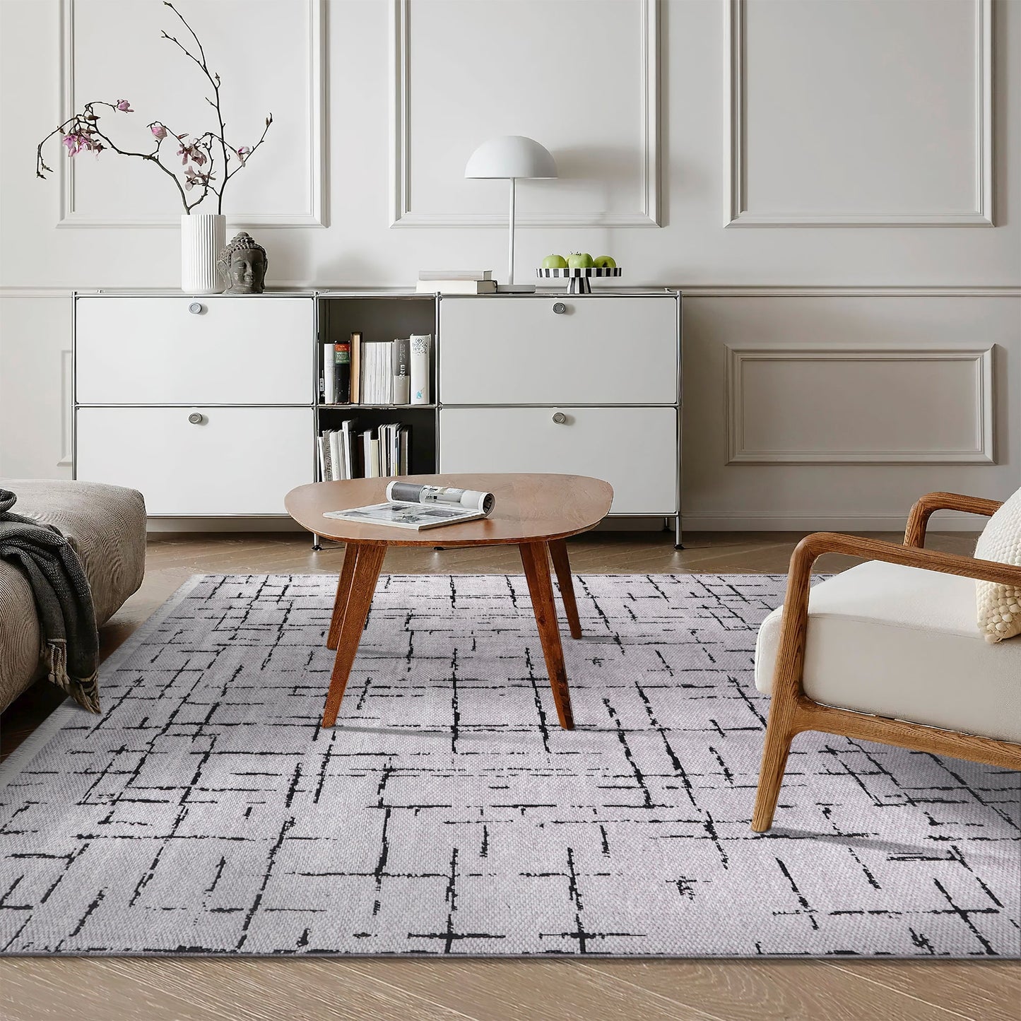 Ljuva Home Machine Washable Rug NT201 – GRAY Soft Chenille