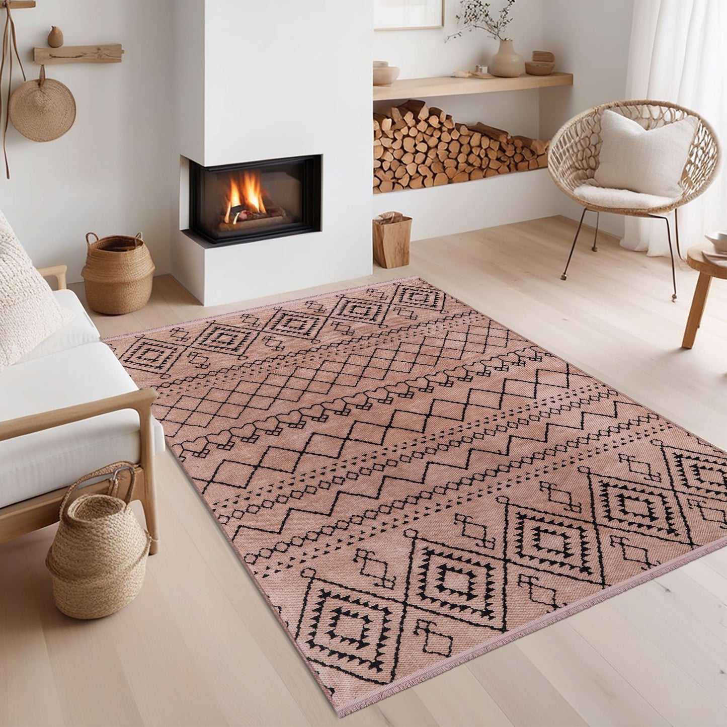 Ljuva Home Machine Washable Rug RW1801 – BROWN Soft Chenille
