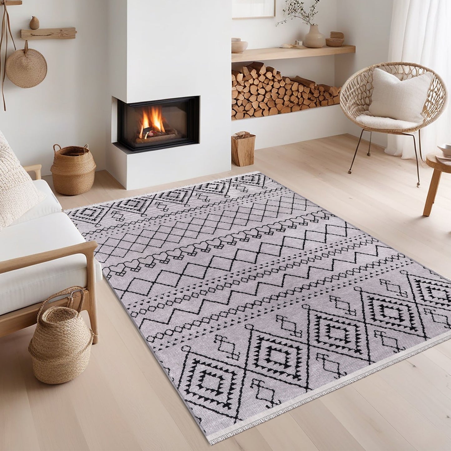 Ljuva Home Machine Washable Rug RW1801 – GRAY Soft Chenille