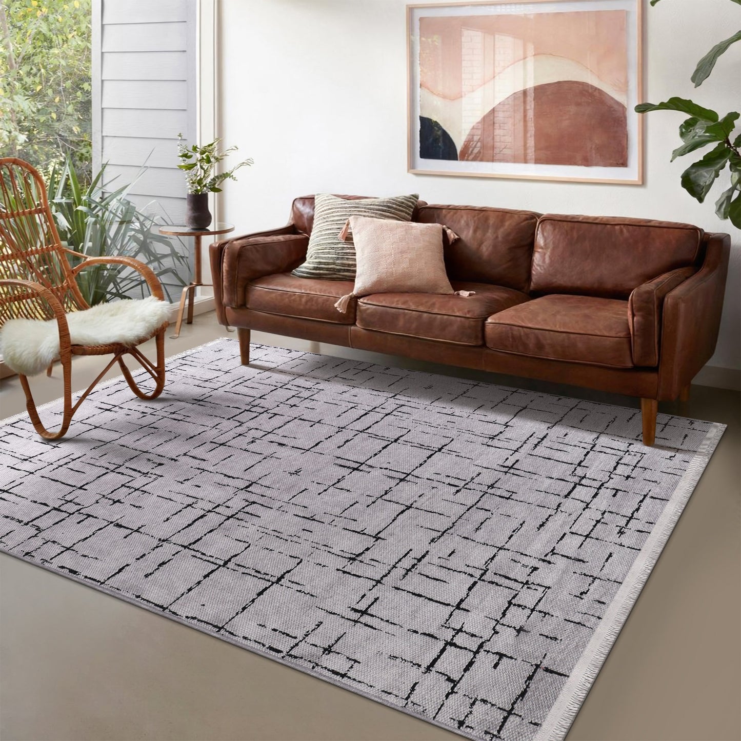 Ljuva Home Machine Washable Rug NT201 – GRAY Soft Chenille