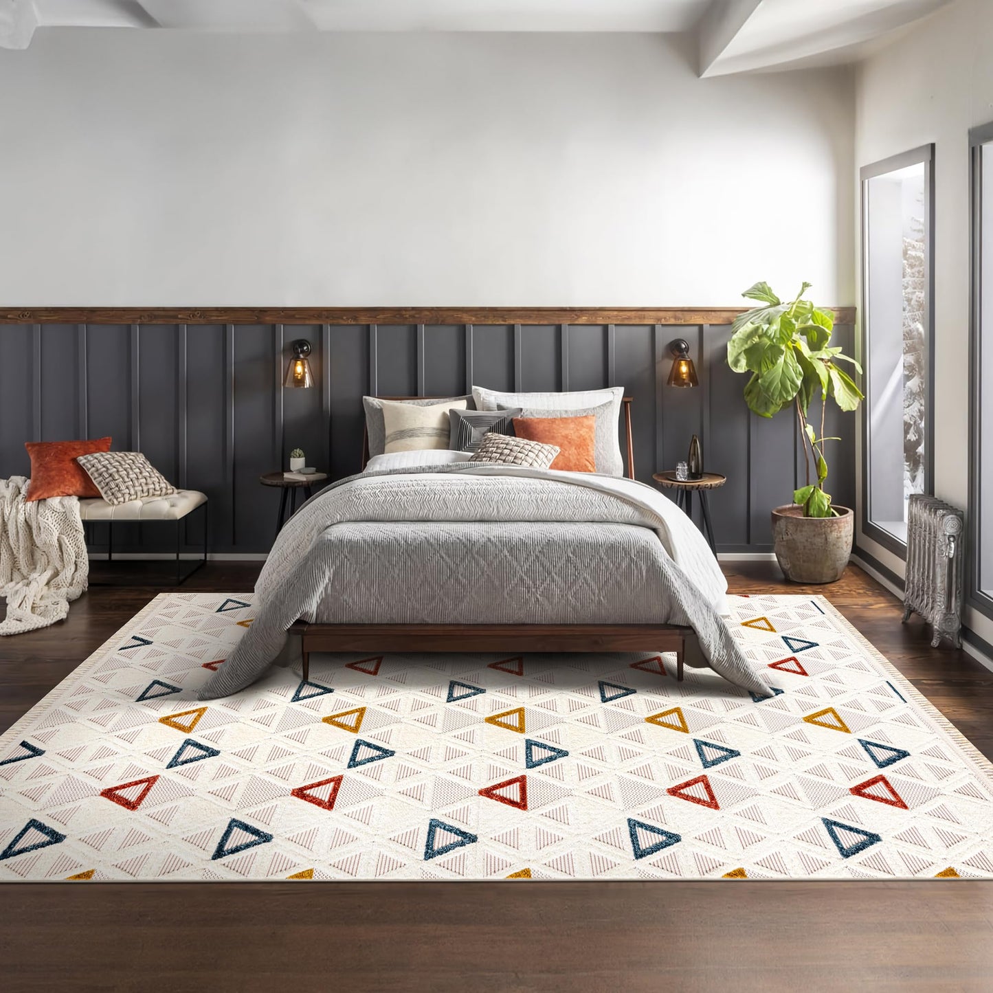 Ljuva Home Area Rug for Living Room, Bedroom & Hallway – Soft & Durable Low Pile Area Rugs – Bohemian, Aztec & Boho Style – Pet & Kid-Friendly, Ideal for High-Traffic Areas (Copy)