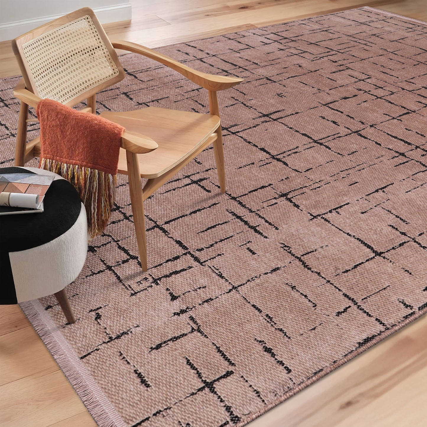 Ljuva Home Machine Washable Rug NT201 – BROWN Soft Chenille