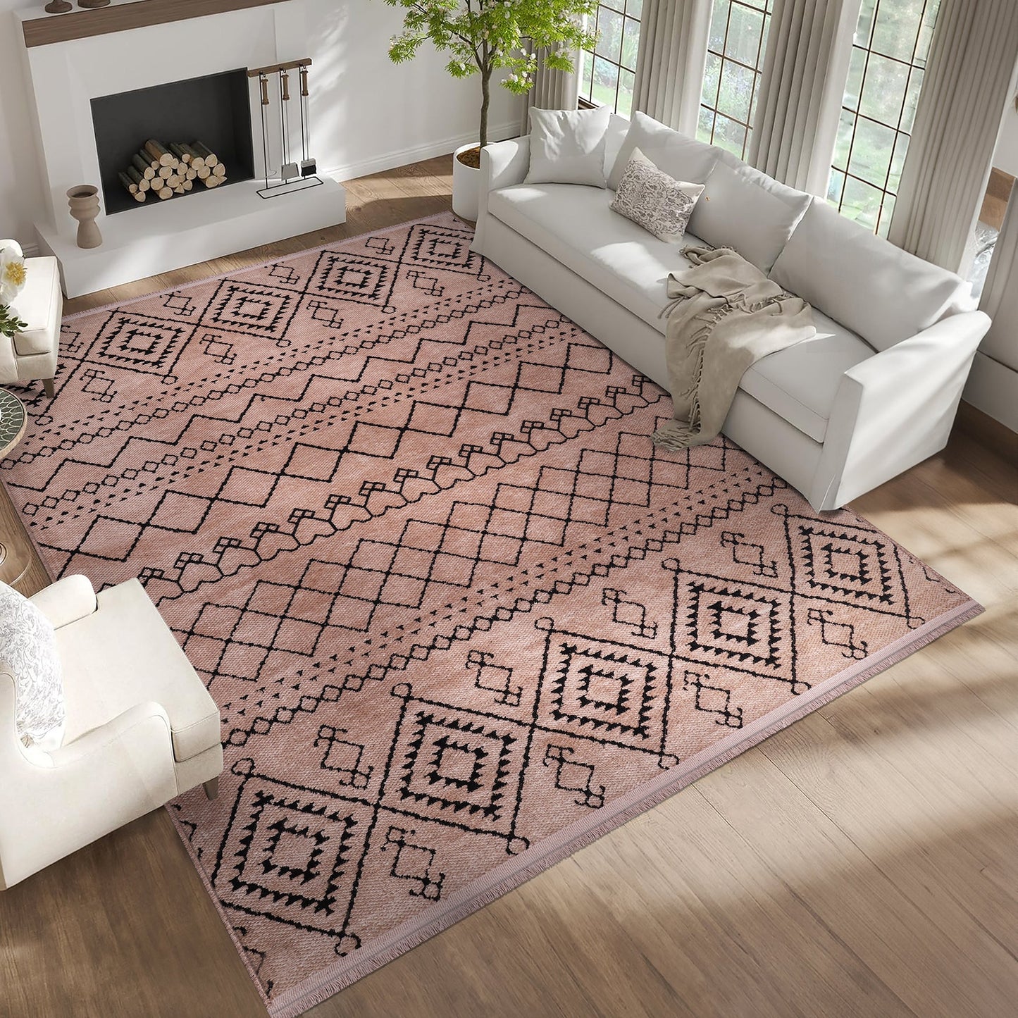 Ljuva Home Machine Washable Rug RW1801 – BROWN Soft Chenille