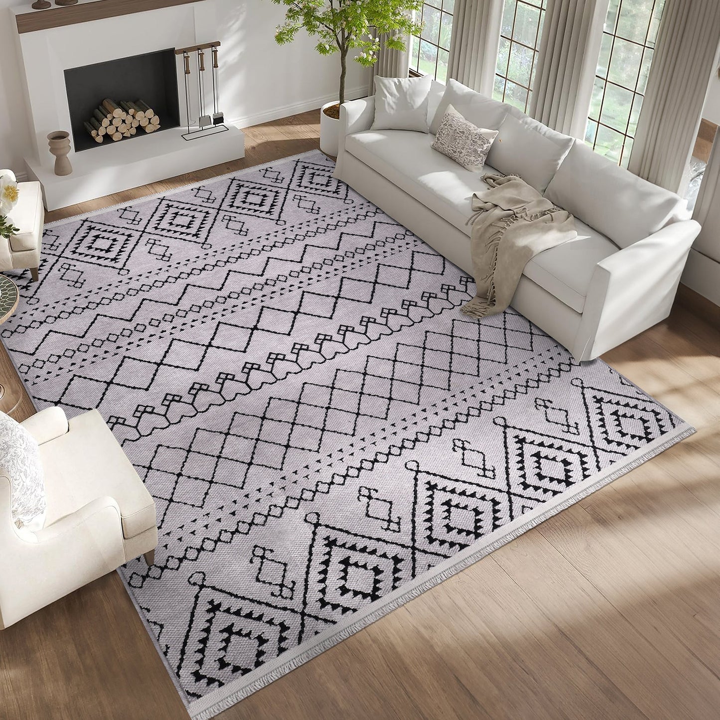 Ljuva Home Machine Washable Rug RW1801 – GRAY Soft Chenille