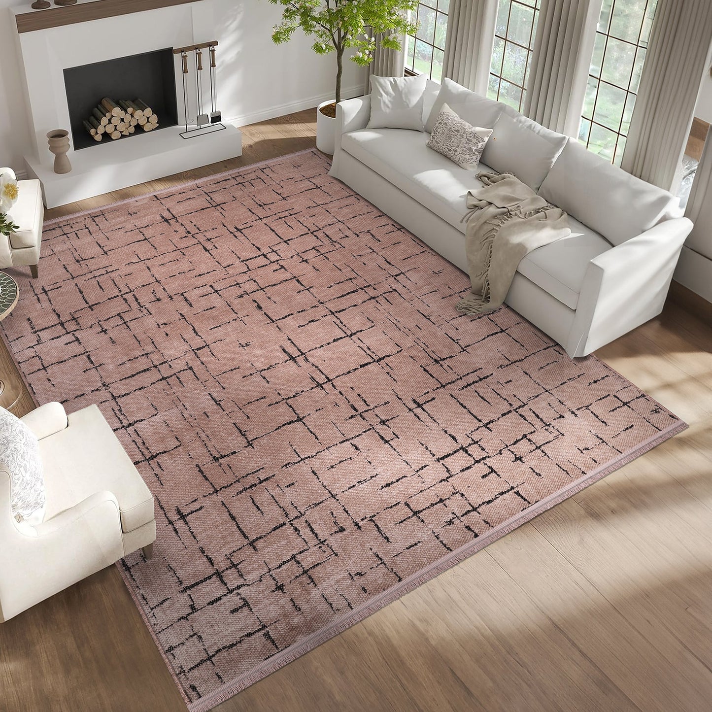 Ljuva Home Machine Washable Rug NT201 – BROWN Soft Chenille