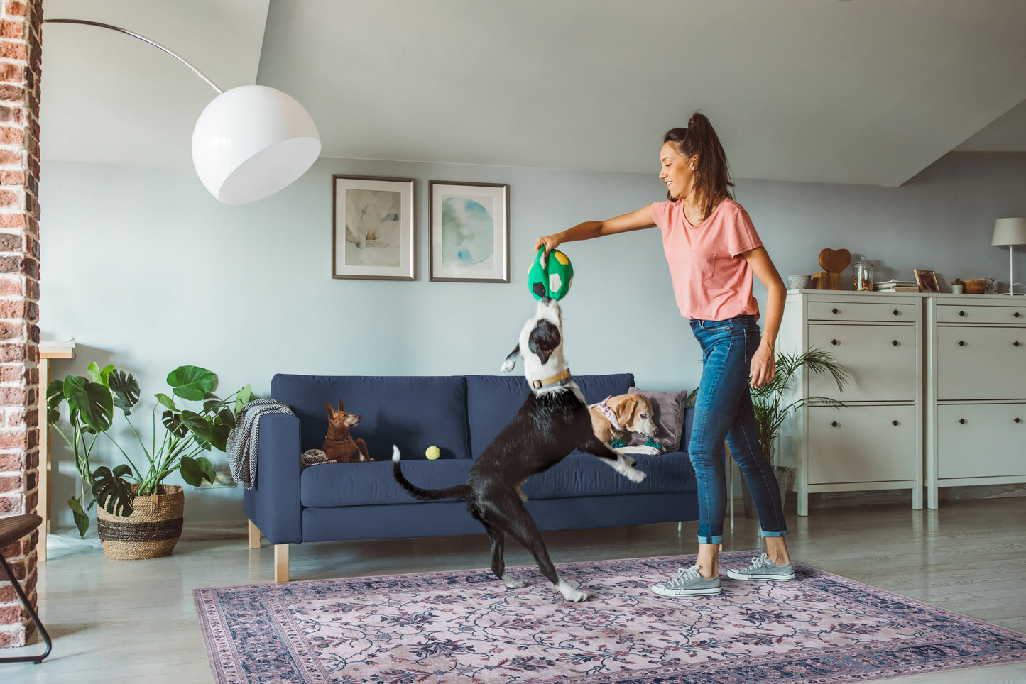 Ljuva Home Kilim Red Medallion Washable Rug Design LD0015