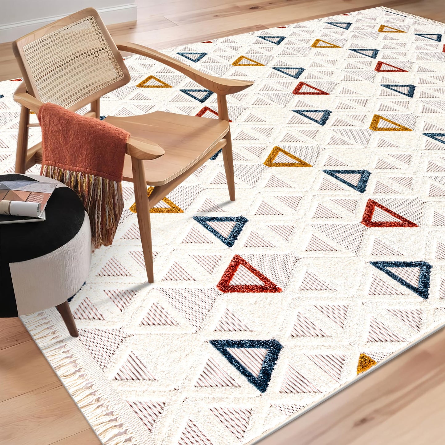 Ljuva Home Area Rug for Living Room, Bedroom & Hallway – Soft & Durable Low Pile Area Rugs – Bohemian, Aztec & Boho Style – Pet & Kid-Friendly, Ideal for High-Traffic Areas (Copy)