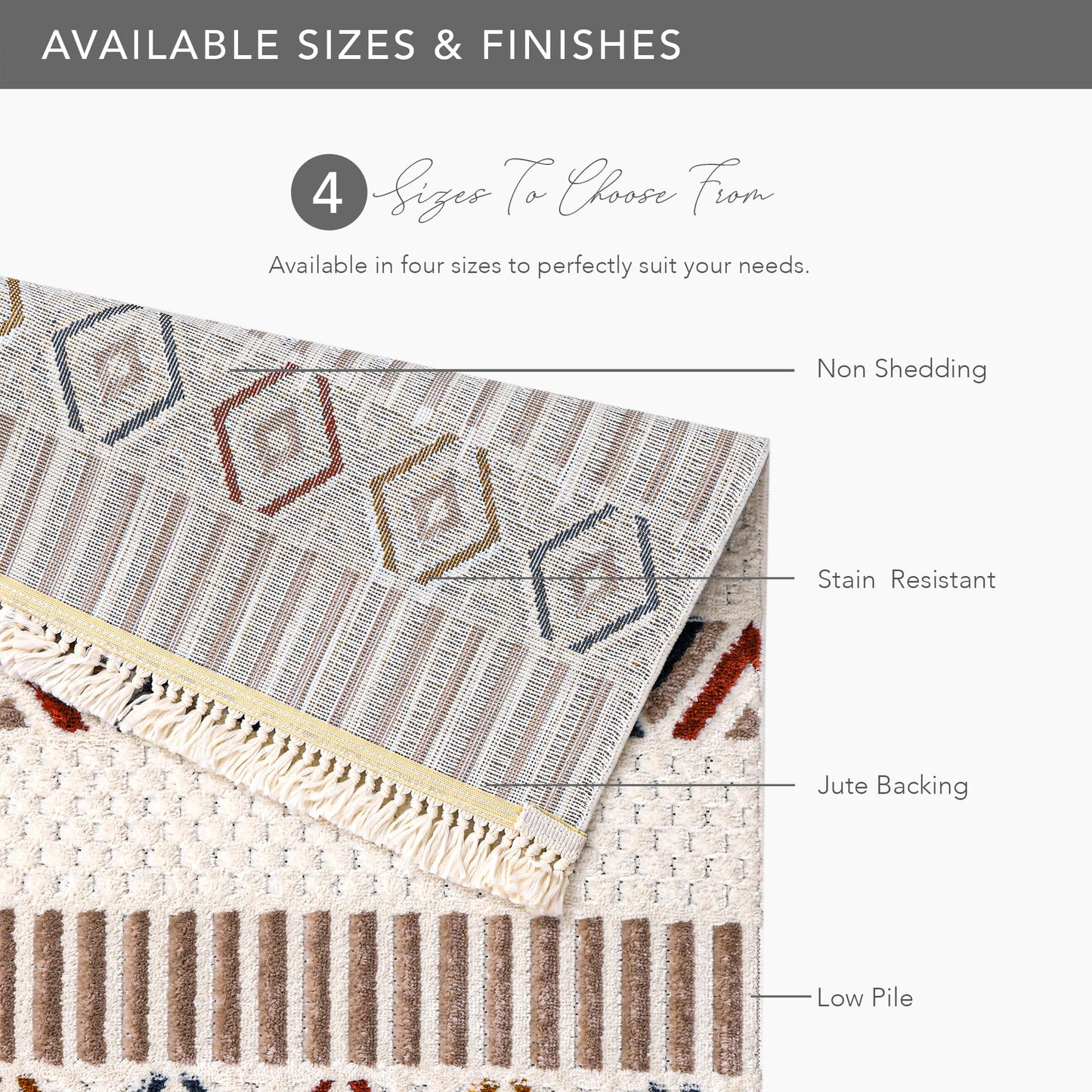 Ljuva Home Area Rug for Living Room, Bedroom & Hallway – Soft & Durable Low Pile Area Rugs – Bohemian, Aztec & Boho Style – Pet & Kid-Friendly, Ideal for High-Traffic Areas (Copy)