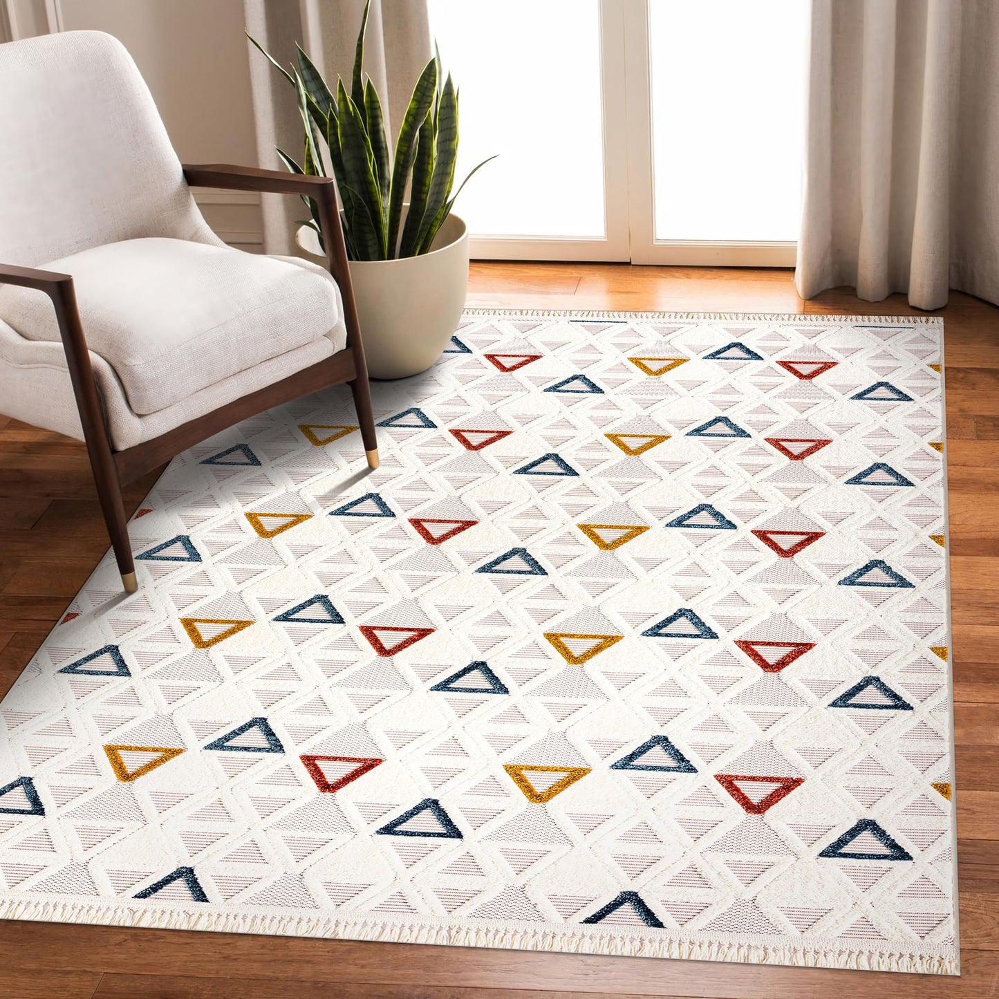 Ljuva Home Area Rug for Living Room, Bedroom & Hallway – Soft & Durable Low Pile Area Rugs – Bohemian, Aztec & Boho Style – Pet & Kid-Friendly, Ideal for High-Traffic Areas (Copy)