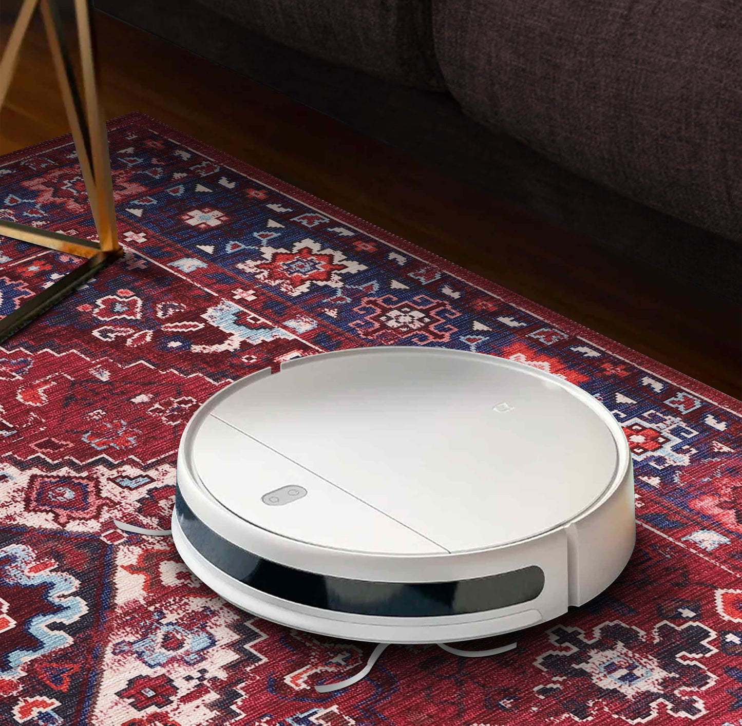 Ljuva Home Geometric Black & White Patchwork Washable Rug Design 1307