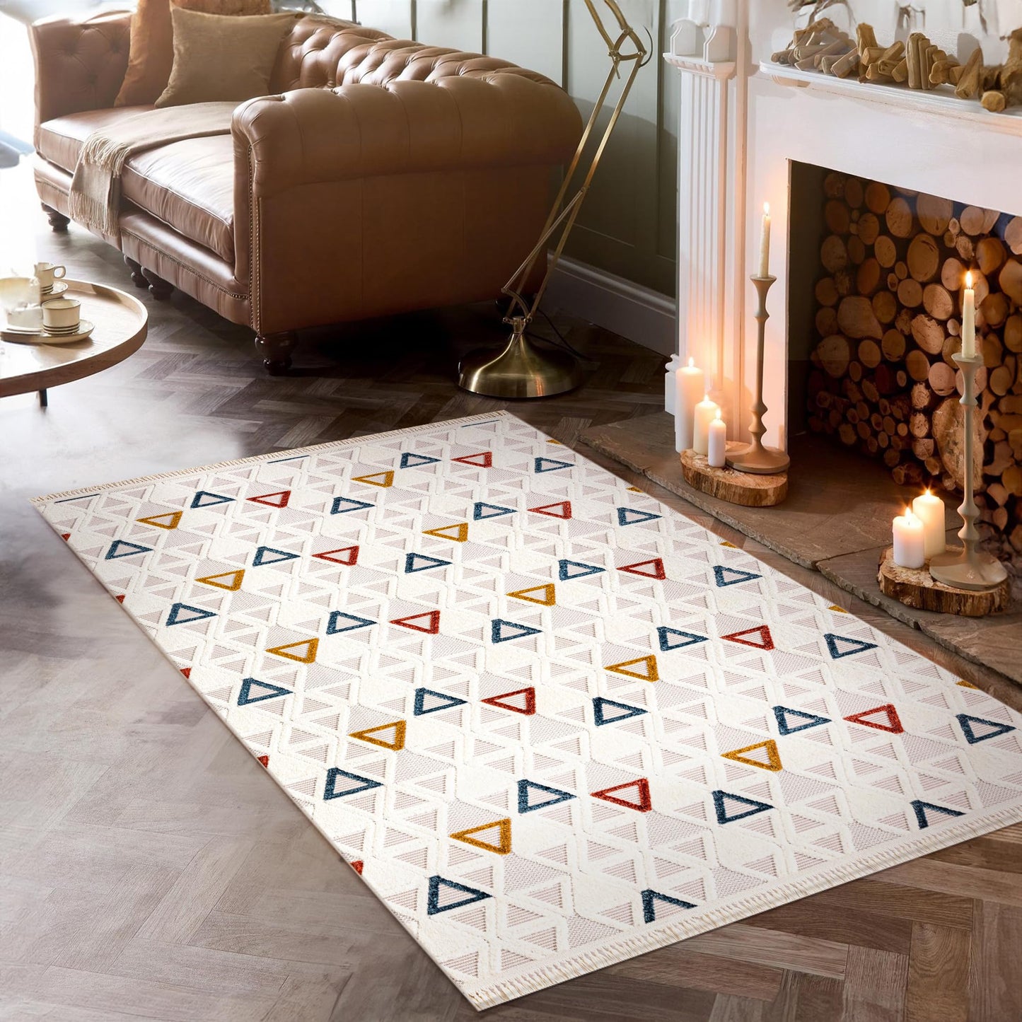 Ljuva Home Area Rug for Living Room, Bedroom & Hallway – Soft & Durable Low Pile Area Rugs – Bohemian, Aztec & Boho Style – Pet & Kid-Friendly, Ideal for High-Traffic Areas (Copy)