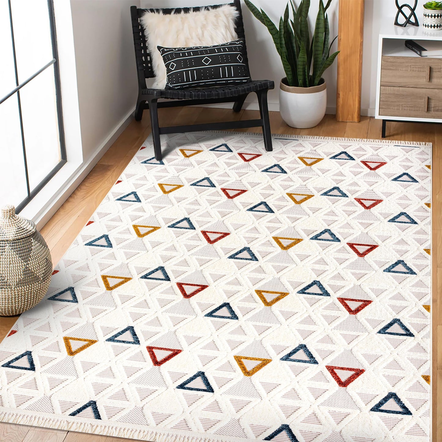 Ljuva Home Area Rug for Living Room, Bedroom & Hallway – Soft & Durable Low Pile Area Rugs – Bohemian, Aztec & Boho Style – Pet & Kid-Friendly, Ideal for High-Traffic Areas (Copy)