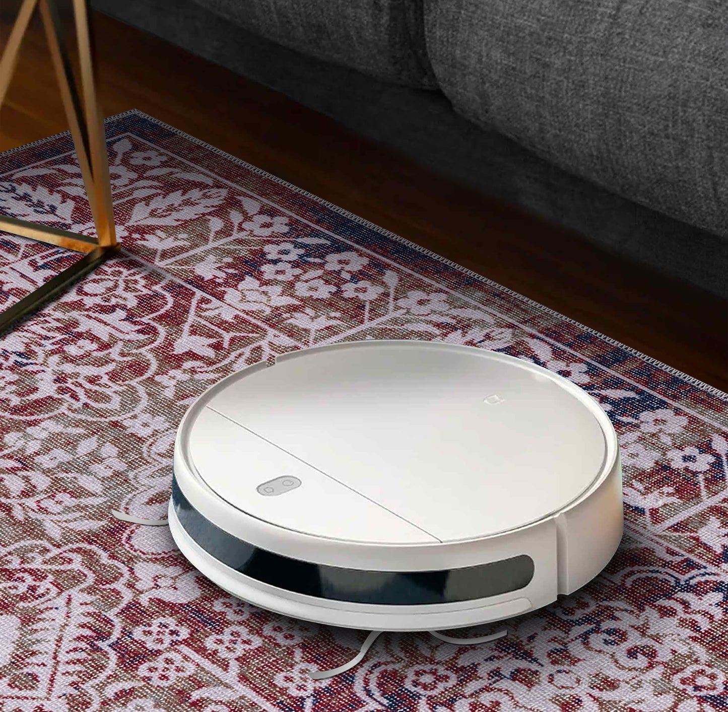 Ljuva Home Kilim Red Medallion Washable Rug Design 1486