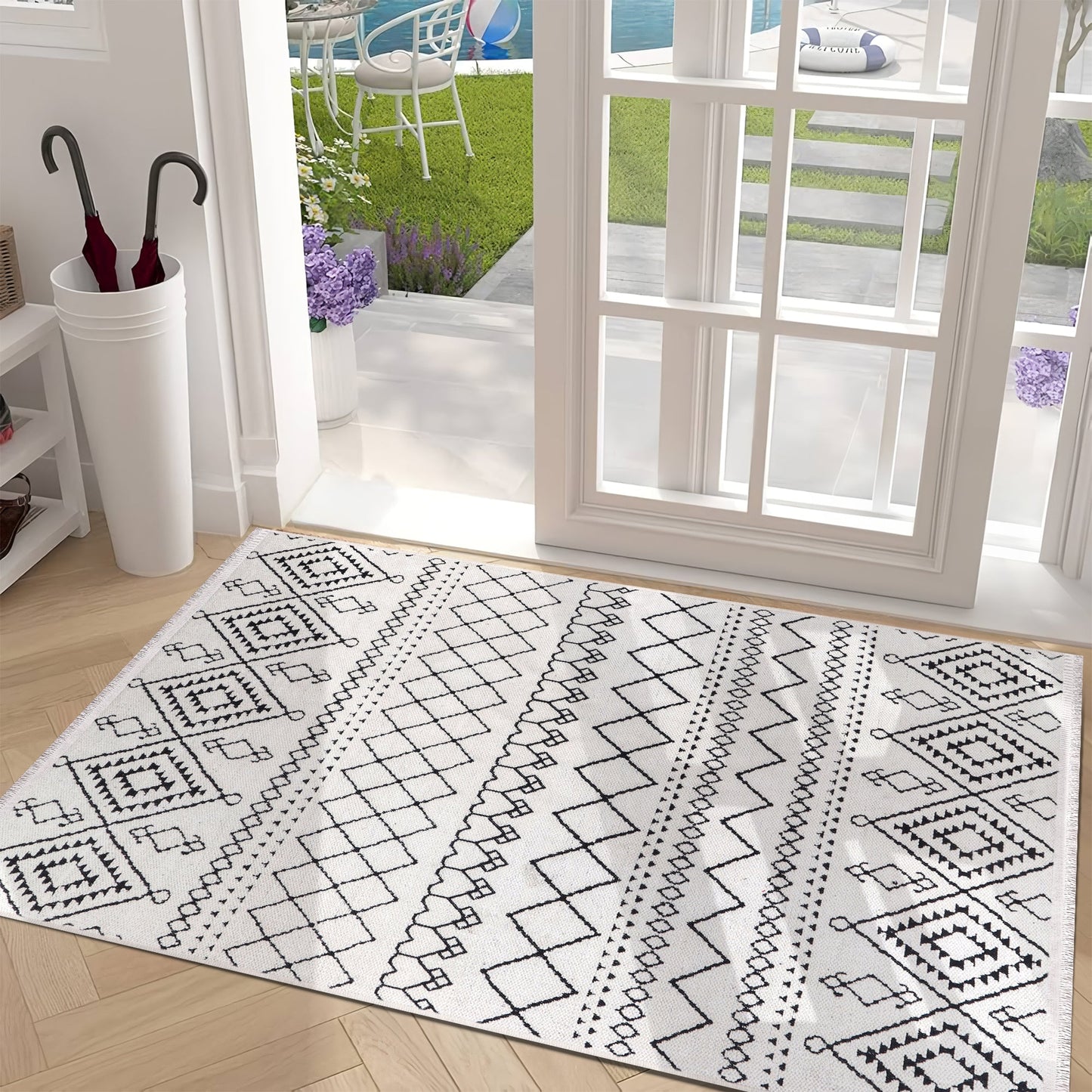 Ljuva Home Machine Washable Rug RW1801 – WHITE Soft Chenille