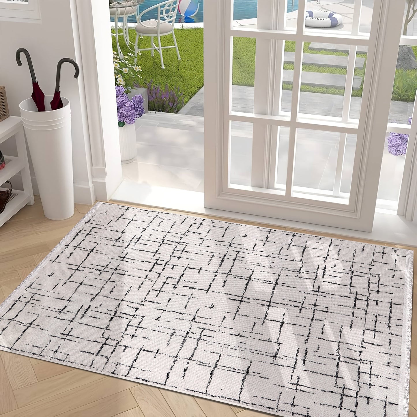 Ljuva Home Machine Washable Rug NT201 – WHITE Soft Chenille