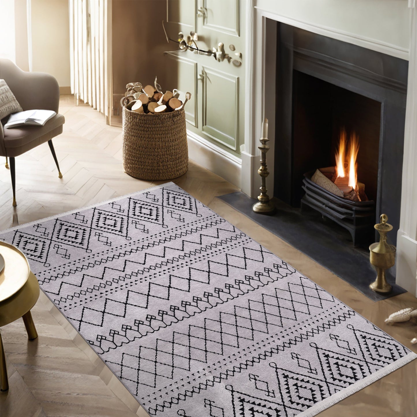 Ljuva Home Machine Washable Rug RW1801 – GRAY Soft Chenille