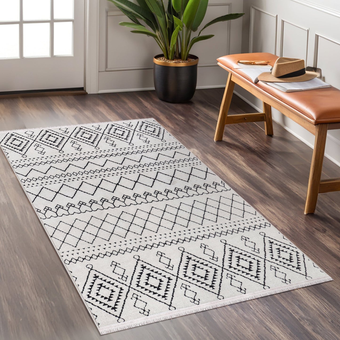 Ljuva Home Machine Washable Rug RW1801 – WHITE Soft Chenille