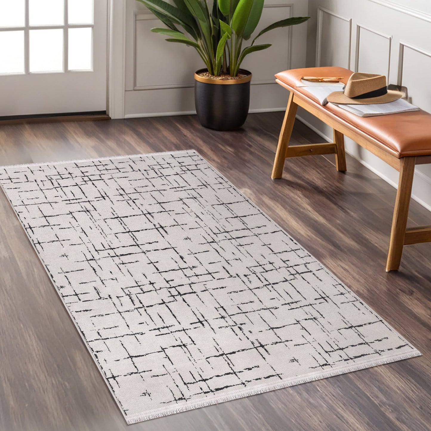 Ljuva Home Machine Washable Rug NT201 – WHITE Soft Chenille