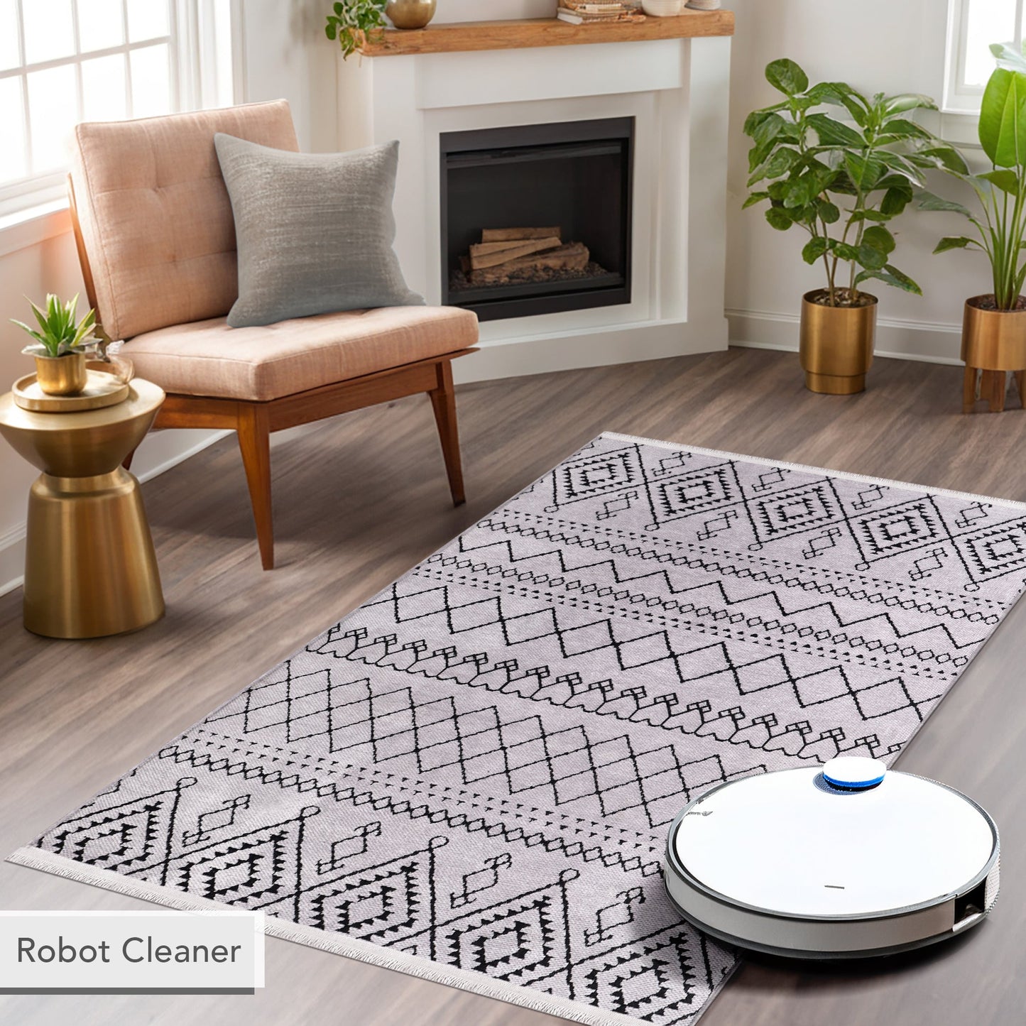 Ljuva Home Machine Washable Rug RW1801 – GRAY Soft Chenille