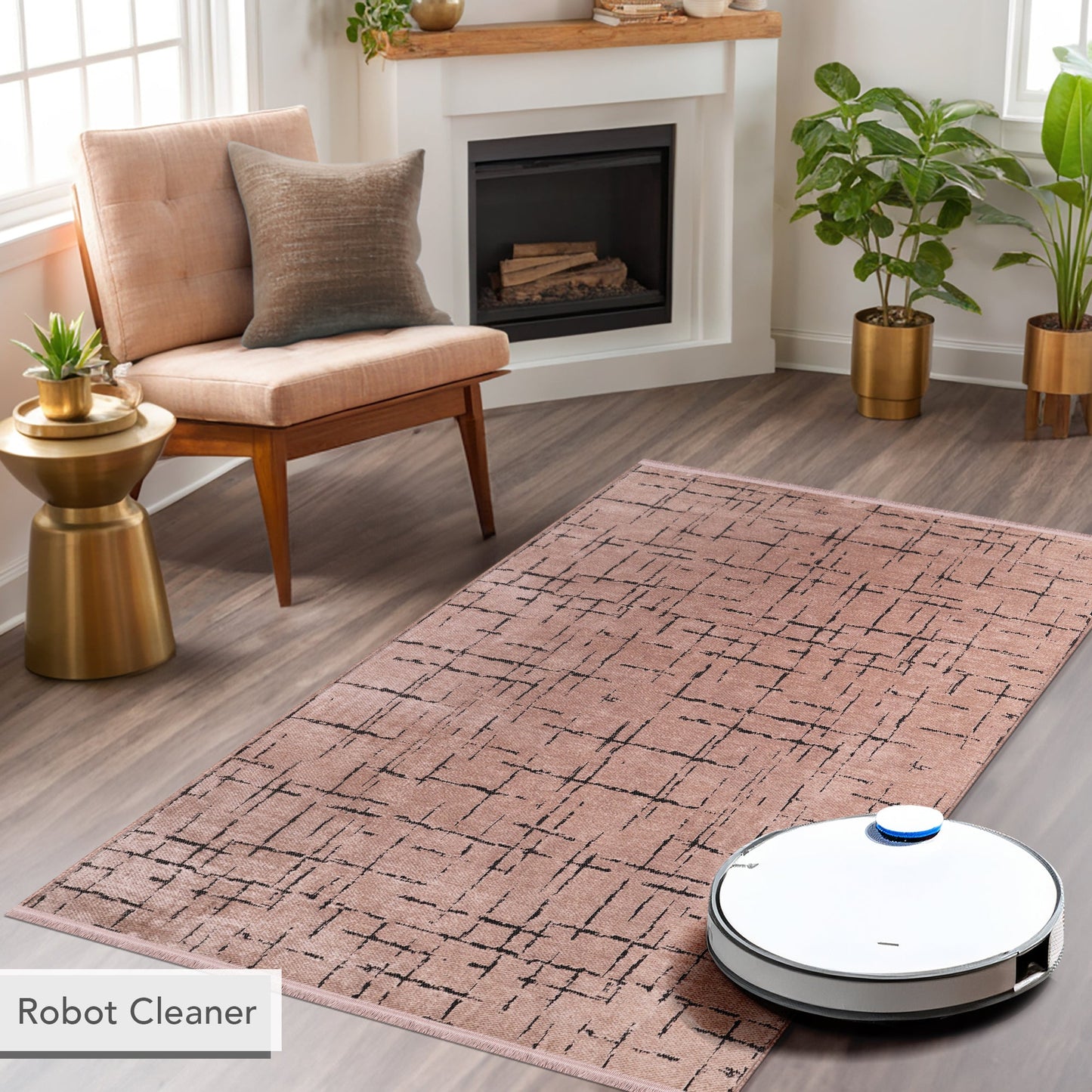 Ljuva Home Machine Washable Rug NT201 – BROWN Soft Chenille