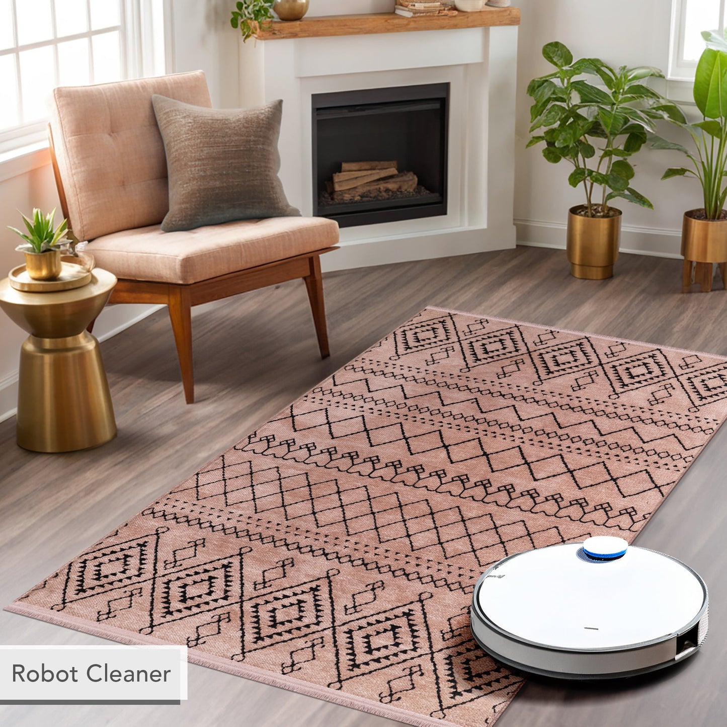 Ljuva Home Machine Washable Rug RW1801 – BROWN Soft Chenille