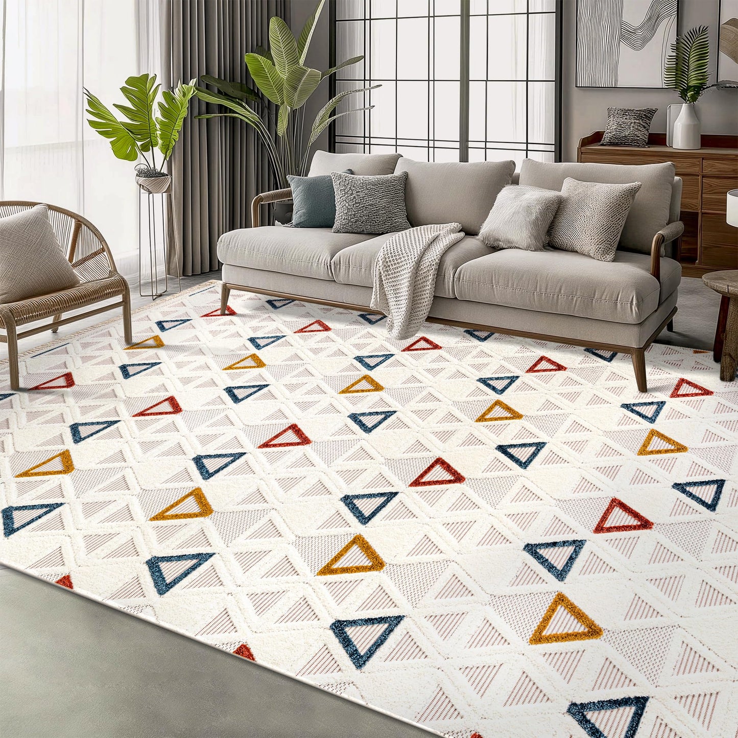 Ljuva Home Area Rug for Living Room, Bedroom & Hallway – Soft & Durable Low Pile Area Rugs – Bohemian, Aztec & Boho Style – Pet & Kid-Friendly, Ideal for High-Traffic Areas (Copy)