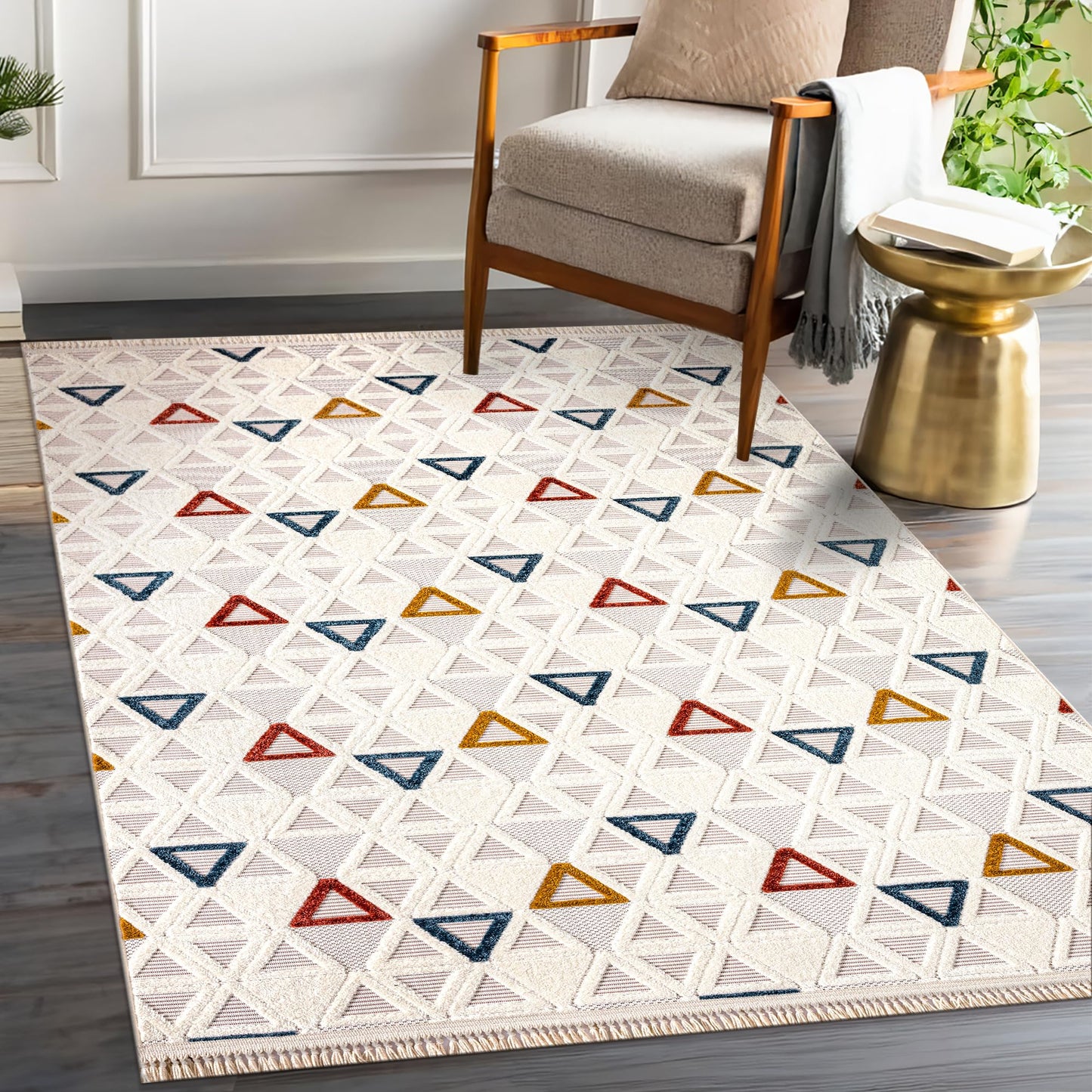 Ljuva Home Area Rug for Living Room, Bedroom & Hallway – Soft & Durable Low Pile Area Rugs – Bohemian, Aztec & Boho Style – Pet & Kid-Friendly, Ideal for High-Traffic Areas (Copy)