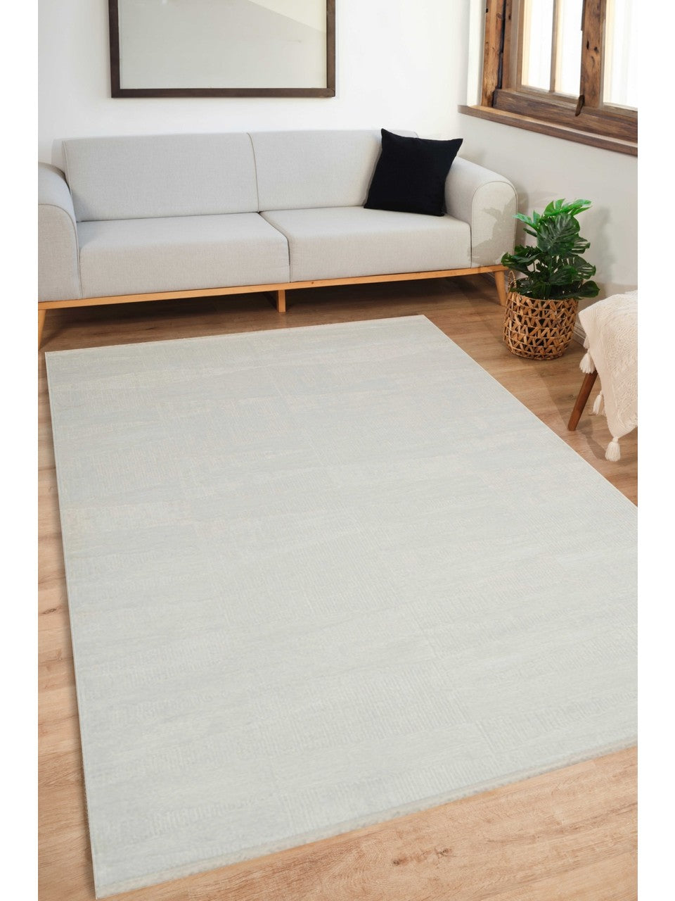 Ljuva Home Cream Modern Alin AL002 Area Rug – 100% Acrylic, Non‑Shed, Easy‑Clean, Durable | Bedroom, Study, Kids Room, Entryway